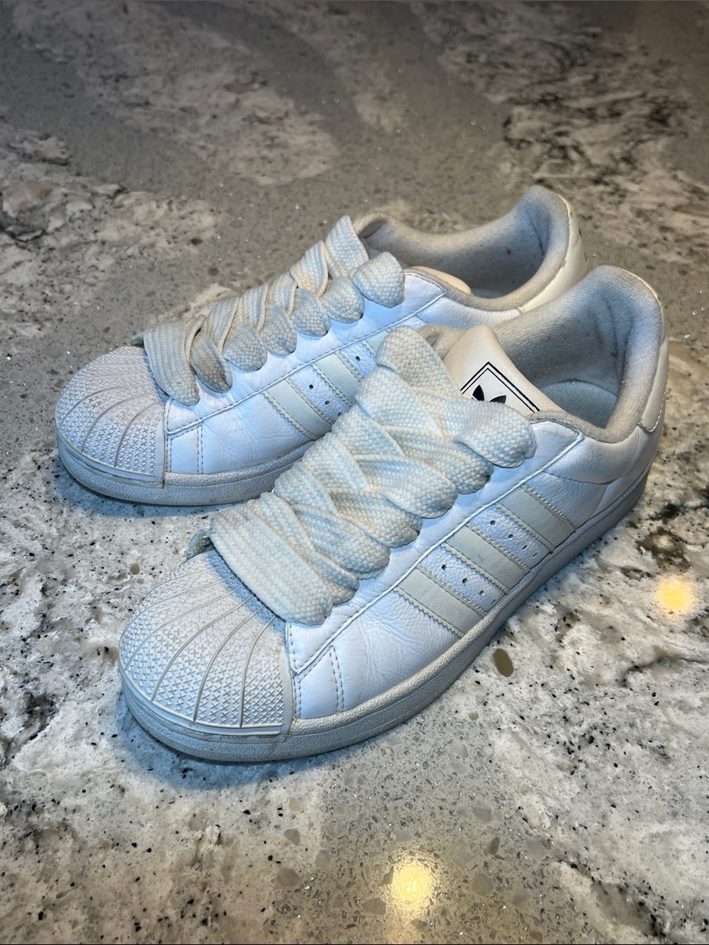 Adidas Superstar White Leather Shell Toe Sneakers Size 9 EUC - Picture 10 of 10